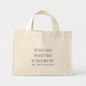 Mini Tote Bag My Tragic Backstory Bag (Devant)