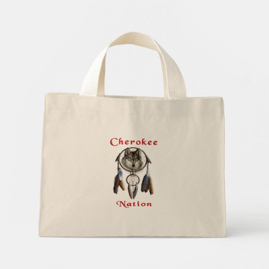 Mini Tote Bag Nation cherokee (Dos)
