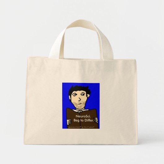 Mini Tote Bag NeuroSci. Commencez à différer., Œuvres d'art spon (Devant)