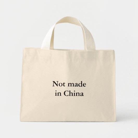 Mini Tote Bag Non fabriqué en Chine (Devant)