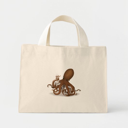 Mini Tote Bag Octopus Holding (Devant)