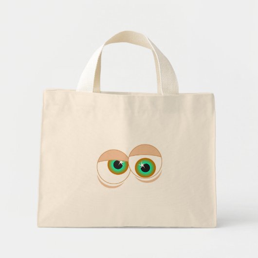 Mini Tote Bag Oeil de caricature (Devant)