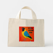 Mini Tote Bag Oiseau de perroquet image art parfait (Dos)