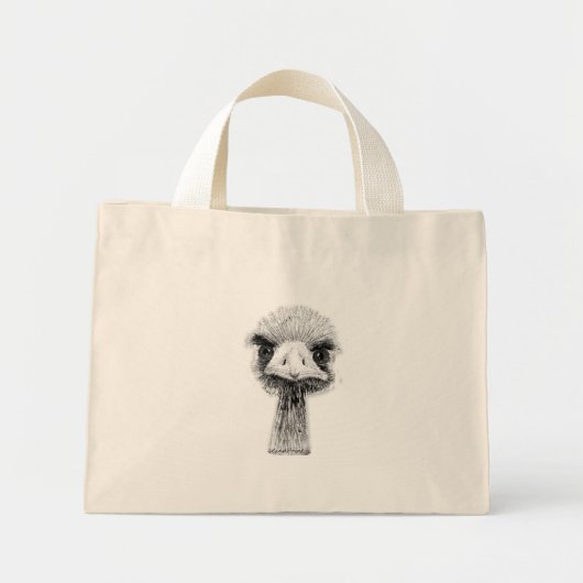 Mini Tote Bag Oiseau en colère (Devant)