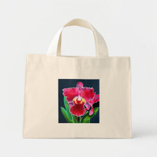 Mini Tote Bag Orchidée rose simple