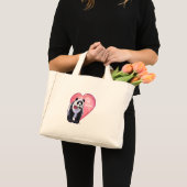 Mini Tote Bag Panda Bear Saint Valentin (Devant (produit))