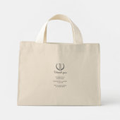 Mini Tote Bag Panneau de table Google Reviews | Socle de code QR (Dos)