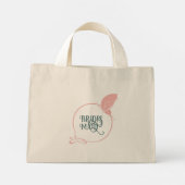 Mini Tote Bag Papillon rose Art Nouveau de Bridesmaid (Dos)