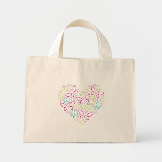 Mini Tote Bag Papillons brillants (Devant)