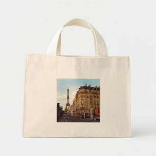 Mini Tote Bag Paris.France. Fleur Eiffel.