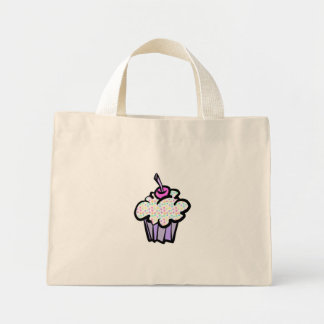Mini Tote Bag pastel dots cupcake