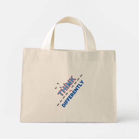 Mini Tote Bag Penser différemment 6.w (Dos)