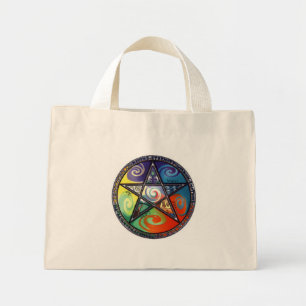 Mini Tote Bag Pentacle Wiccan