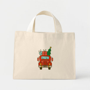 Mini Tote Bag Père Noël vue de devant Joyeux Noël