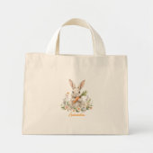 Mini Tote Bag Personalized Easter Bunny Kitchen Towel  (Devant)