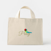Mini Tote Bag Petit oiseau de prière (Dos)