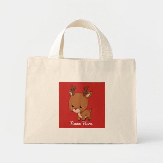 Mini Tote Bag Petit renne (Devant)