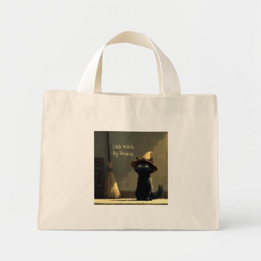 Mini Tote Bag Petite Sorcière, Grands Rêves (Devant)