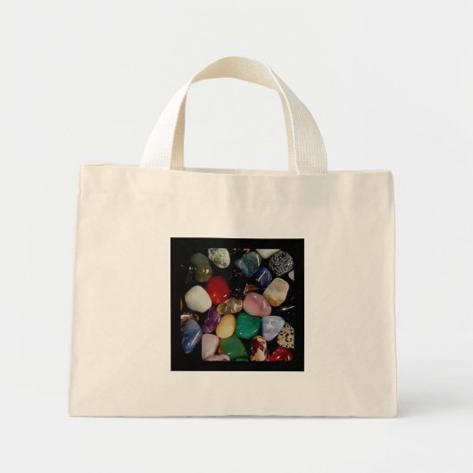 Mini Tote Bag Pierres précieuses colorées (Devant)