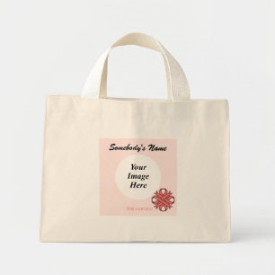 Mini Tote Bag Pink Clover Ribbon