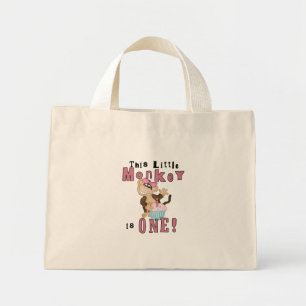 Mini Tote Bag Pink Party Singe 1er Anniversaire Tshirts et cadea