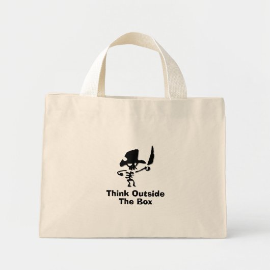 Mini Tote Bag Pirate Pense Dehors De La Boîte (Devant)