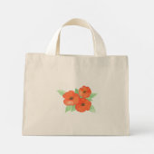 Mini Tote Bag Poppies orange (Dos)