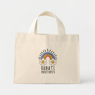 Mini Tote Bag Positivité du rayonnement Arc-en-ciel coloré et