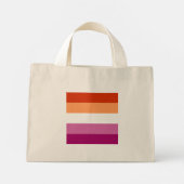 Mini Tote Bag Pride lesbienne (Dos)