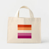 Mini Tote Bag Pride lesbienne (Devant)