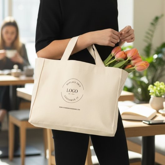 Mini Tote Bag Professional Business Logo website Simple