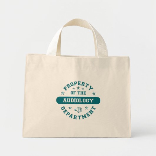 Mini Tote Bag Propriété du Département d'audiologie (Devant)