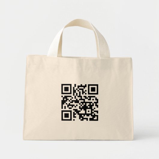 Mini Tote Bag QR Code seulement Minuscule Fourre-tout (Devant)
