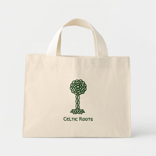 Mini Tote Bag Racines celtiques (Devant)