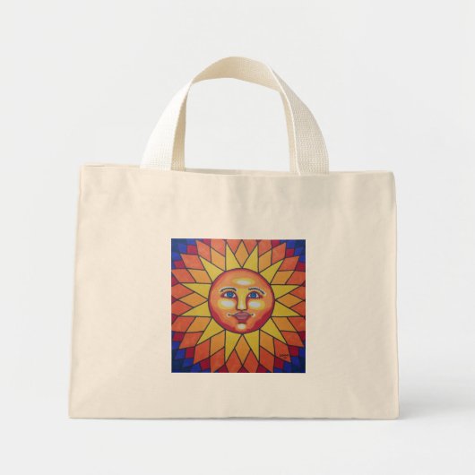 Mini Tote Bag Rainbow Sun (Devant)