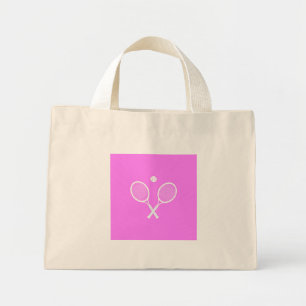 Mini Tote Bag Raquettes de tennis et boule rose