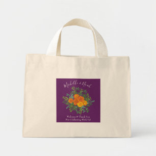 Mini Tote Bag Ressort Rose orange violet Mariage