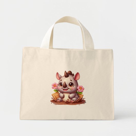 Mini Tote Bag Rhinocéros (Devant)