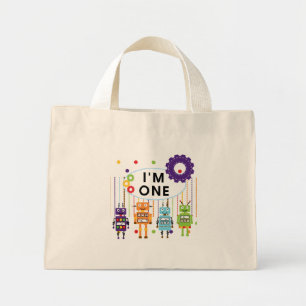 Mini Tote Bag Robot Tshirts et cadeaux d'anniversaire