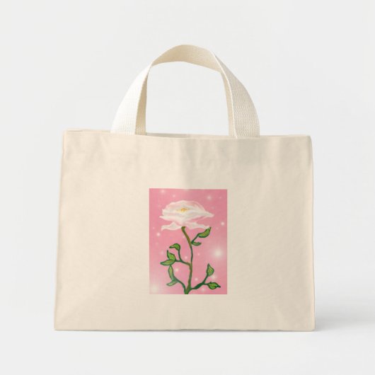 Mini Tote Bag Rose d'une mère (Devant)