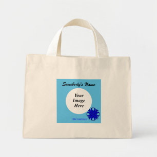 Mini Tote Bag Ruban bleu de trèfle Modèle par Kenneth Yoncich