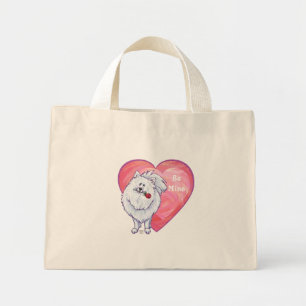 Mini Tote Bag Saint Valentin Poméranie Blanche