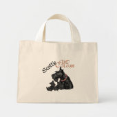 Mini Tote Bag Scottish Terrier Mère & Pups (Devant)