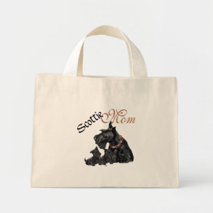 Mini Tote Bag Scottish Terrier Mère & Pups