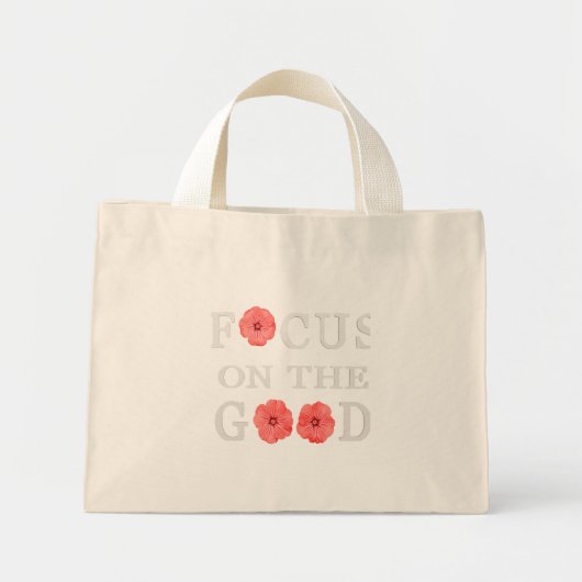 Mini Tote Bag Se concentrer sur le bien (Devant)