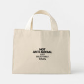 Mini Tote Bag Selectively Social Statement Typography Design (Dos)