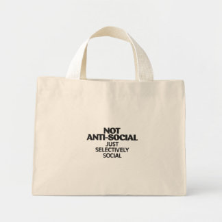 Mini Tote Bag Selectively Social Statement Typography Design