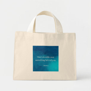 Mini Tote Bag Seneca : Concentrons-nous sur l'avenir, ne tombez