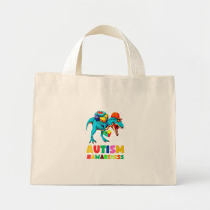 Mini Tote Bag Sensibilisation sur l'autisme Dinosaur T-Rex Pour