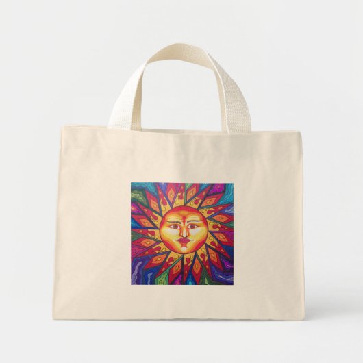 Mini Tote Bag Soleil déchiqueté (Devant)